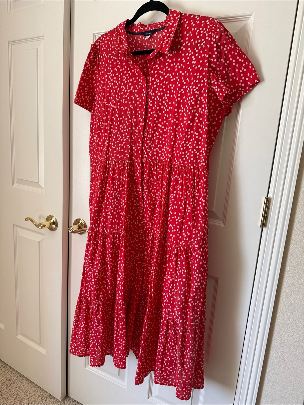 Joules Red Polka Dot Maxi Dress
